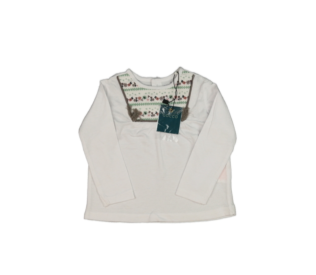 Nové bílé zdobné triko 