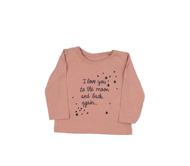 Růžové triko s nápisy Primark 