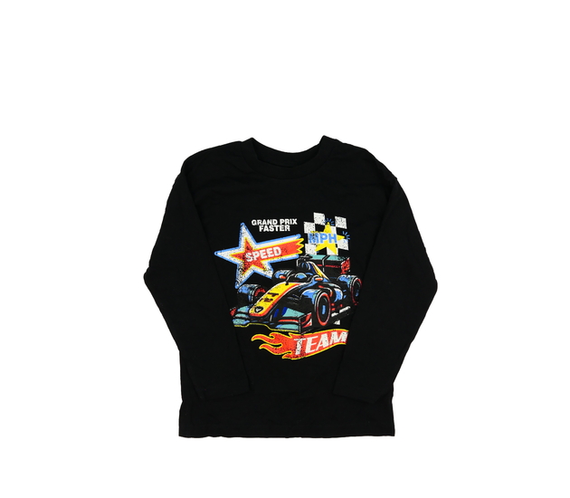 Černé triko s barevným potiskem Next