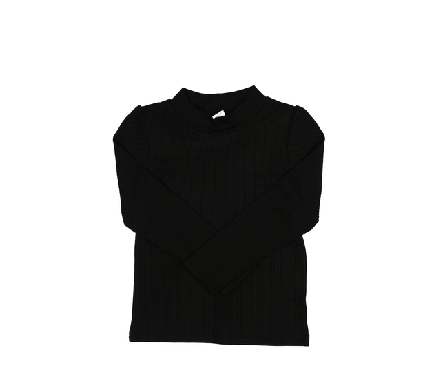 Černé žebrované triko 