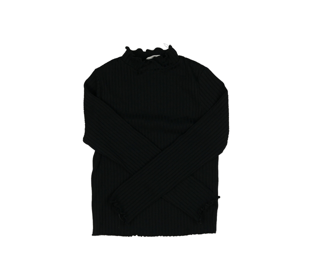 Černé žebrované triko 