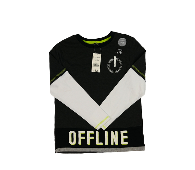 Nové šedé triko s bílými rukávy George