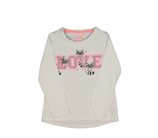 Bílé triko se zvířátky a nápisem F&F