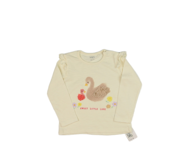 Nové krémové triko s volánky M&S