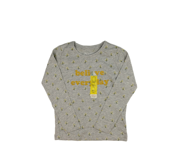 Nové šedé triko s květinami Primark 