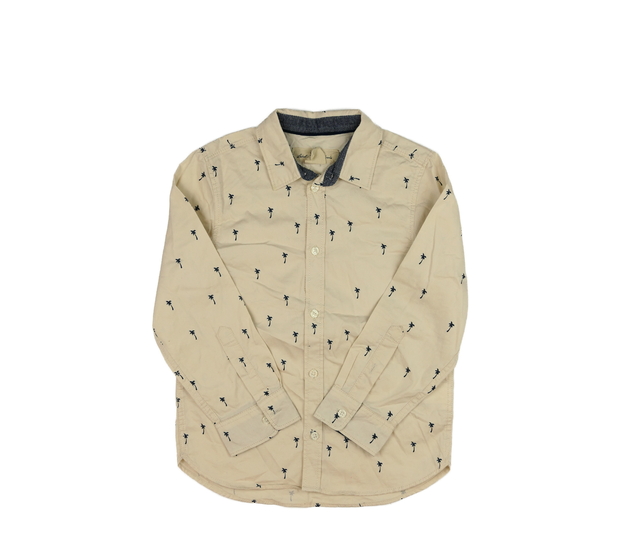 Světle hnědá košile s palmami