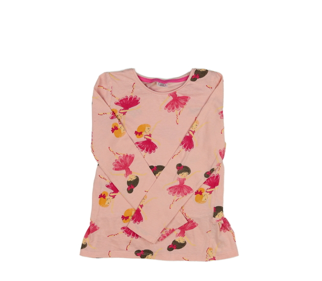 Růžové triko s baletkami 