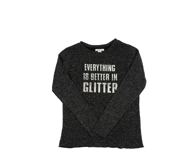 Černé triko s metalickými vlákny Primark 