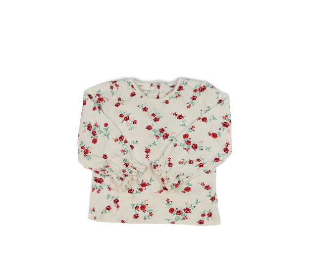 Bílé triko s růžemi 