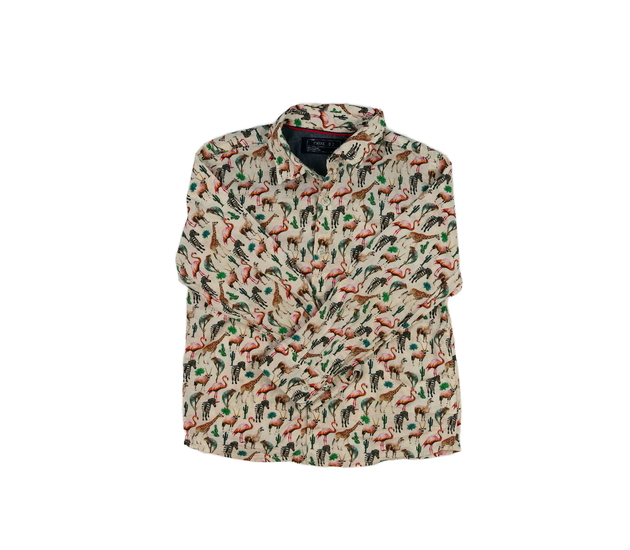 Hnědá košile se zvířátky safari Next
