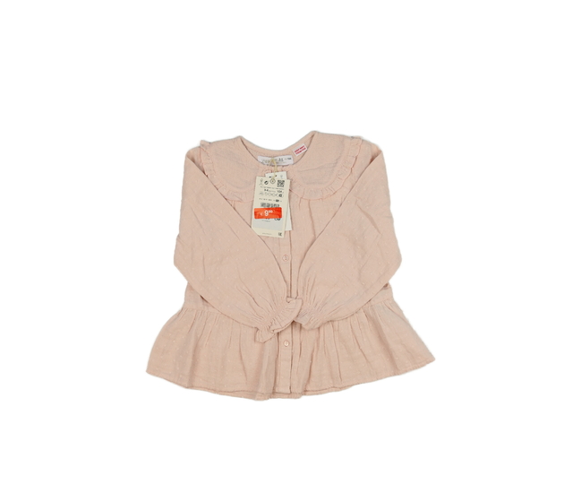 Nová růžová košile s límečkem Zara