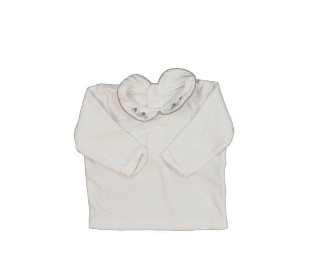 Bílé teplejší triko s límečkem M&S