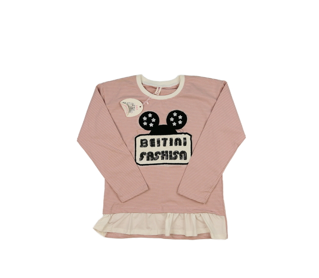 Nové růžové triko s flitry 