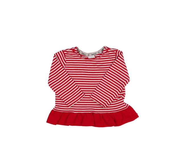 Červené pruhované triko 