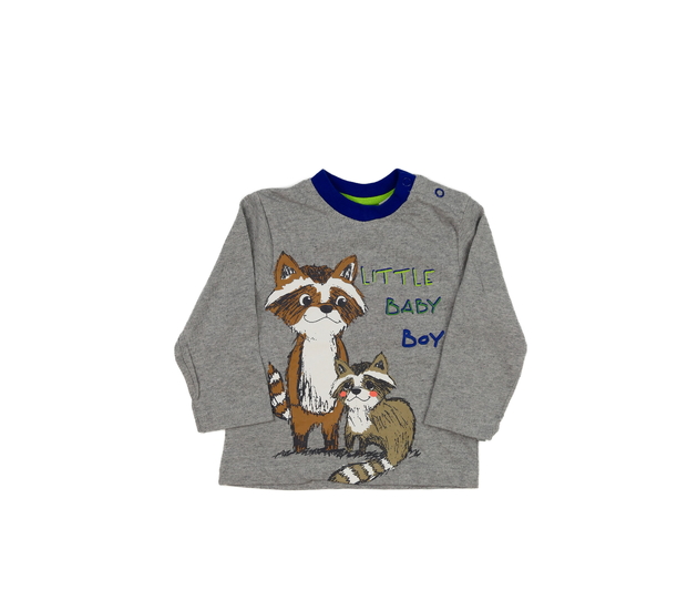 Šedé triko se zvířátky 