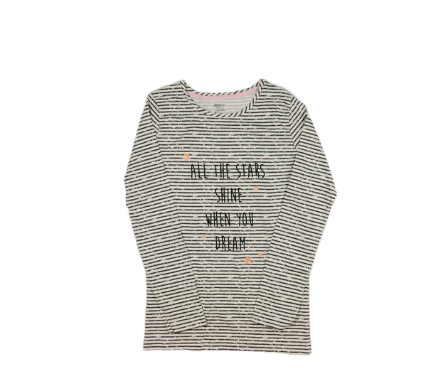 Pruhované triko s nápisem F&F