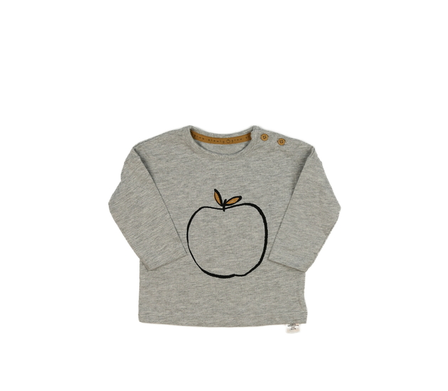 Šedé melírované triko s jablkem George