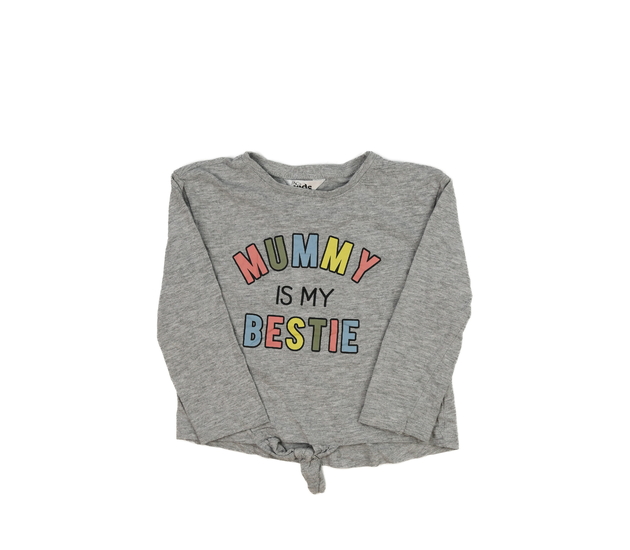 Šedé melírované triko s nápisem M&Co 