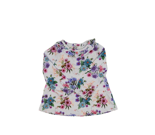 Fialové triko s květinami Tu