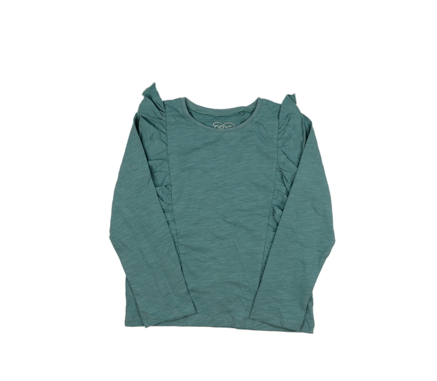 Modré melírované triko s volánky Next