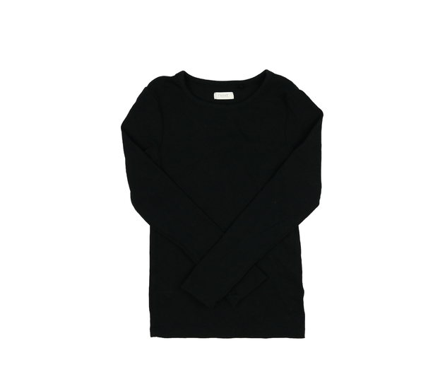 Černé žebrované triko Next