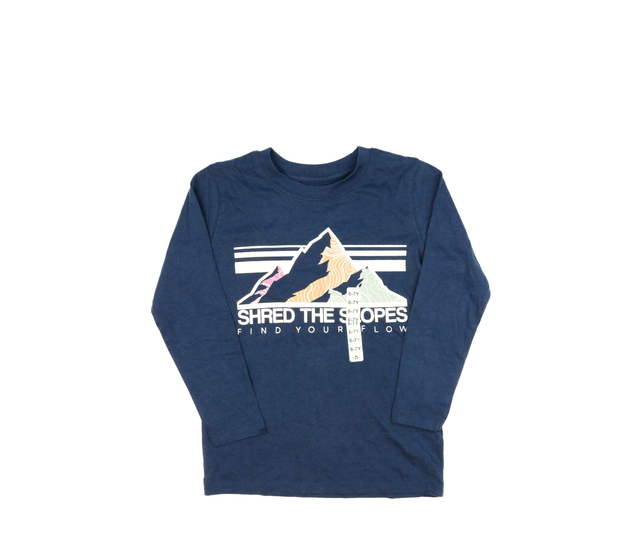 Nové tmavě modré triko s potiskem 