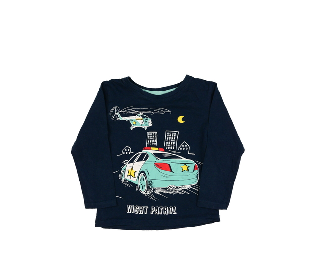 Tmavě modré triko s policií