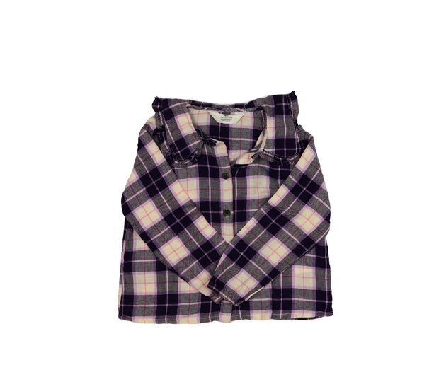 Kostkovaná fialovo-bílá košile H&M