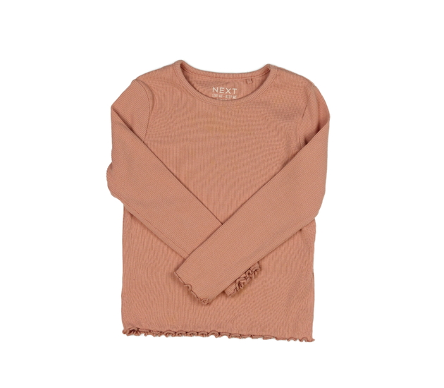 Meruňkové žebrované triko Next