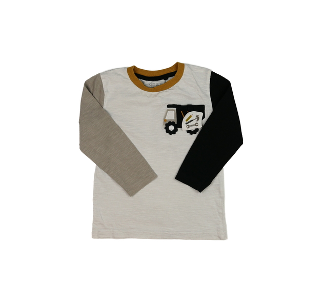 Světlé triko s barevnými rukávy Next