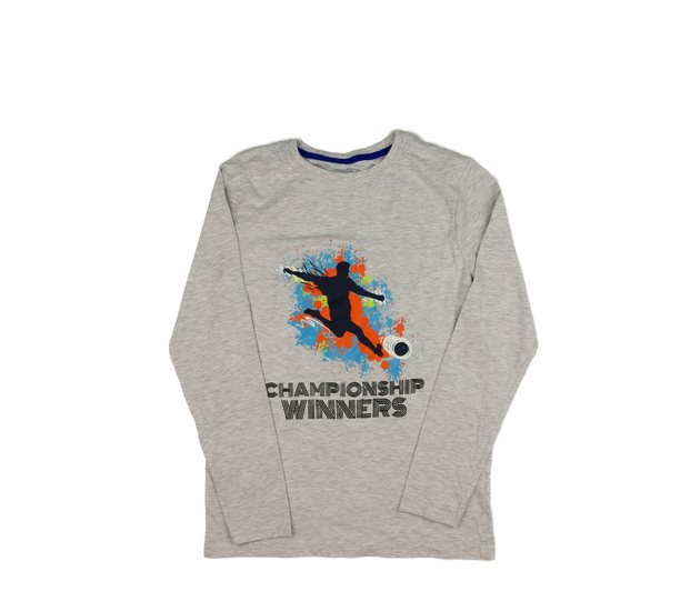 Šedé melírované triko s fotbalistkou Primark 