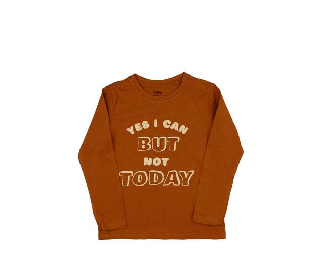 Hnědé triko s nápisy 