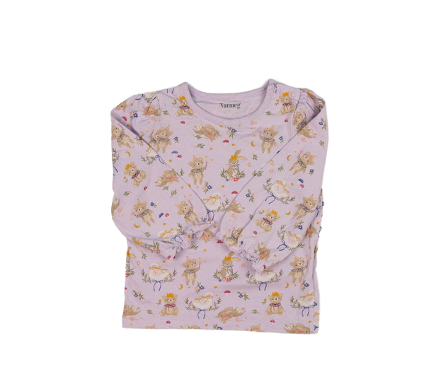 Fialové triko se zvířátky Nutmeg 