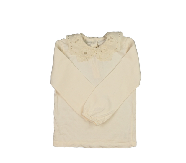 Krémové triko s límečkem George