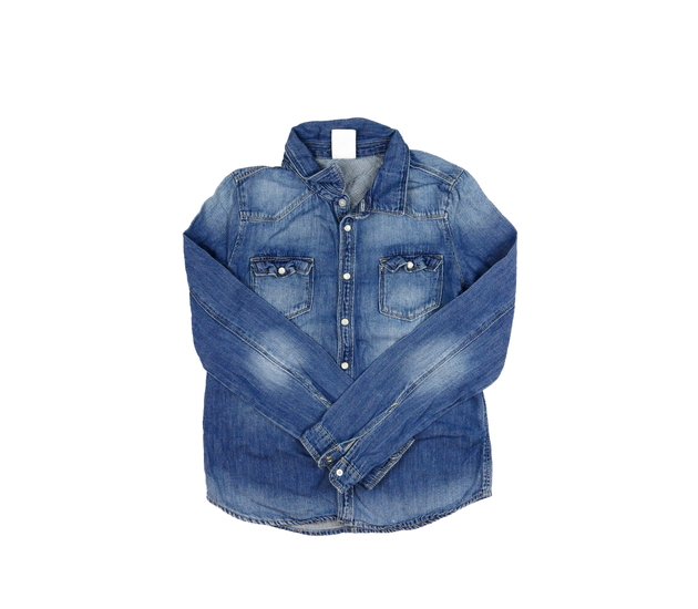 Modrá košile s volánky H&M