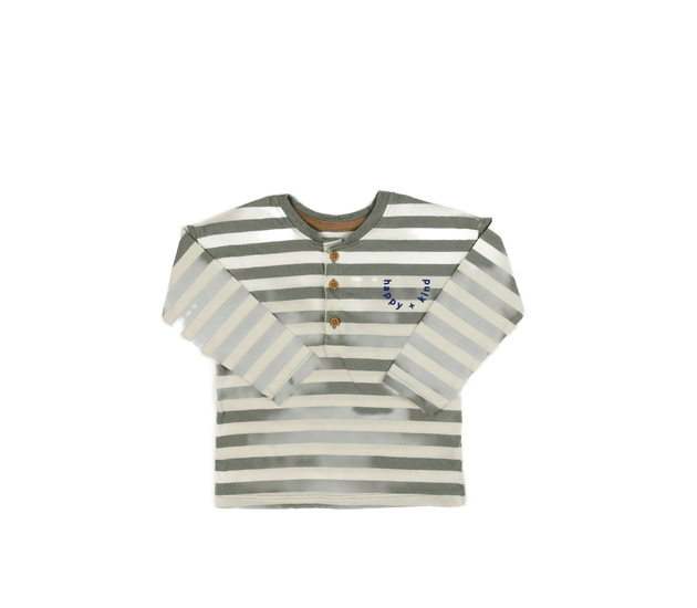 Bílo-šedé pruhované triko George