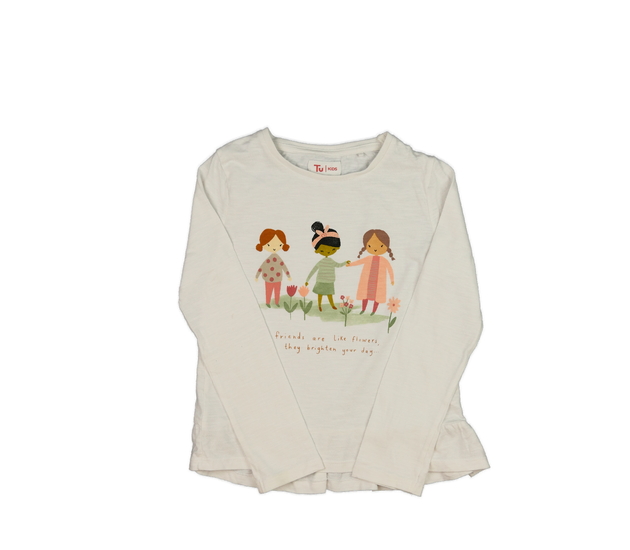 Bílé triko s holčičkami Tu 