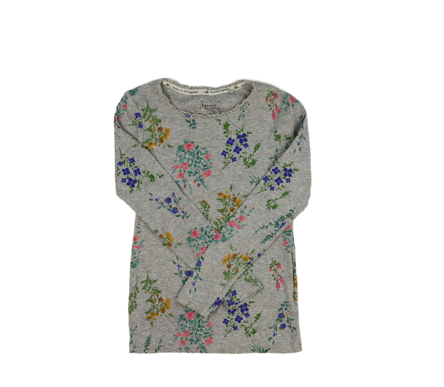 Šedé květinové triko Next