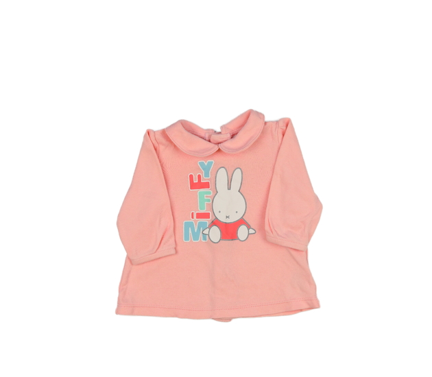 Růžové triko s límečkem 