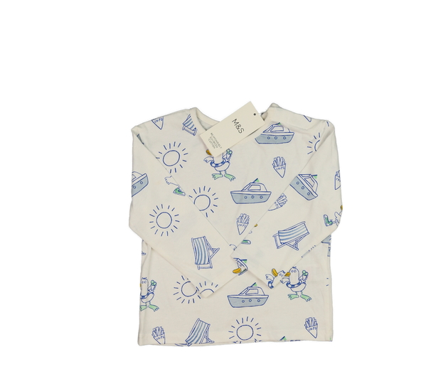 Nové bílé triko s obrázky M&S