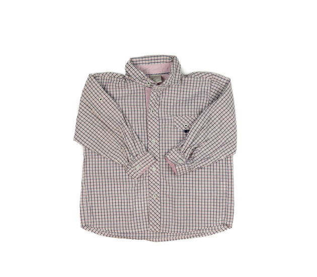 Růžová kostkovaná košile 