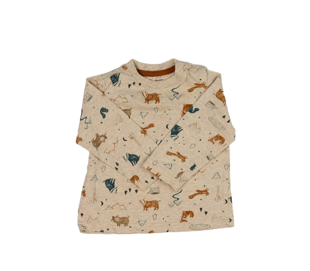 Hnědé triko se zvířátky Nutmeg