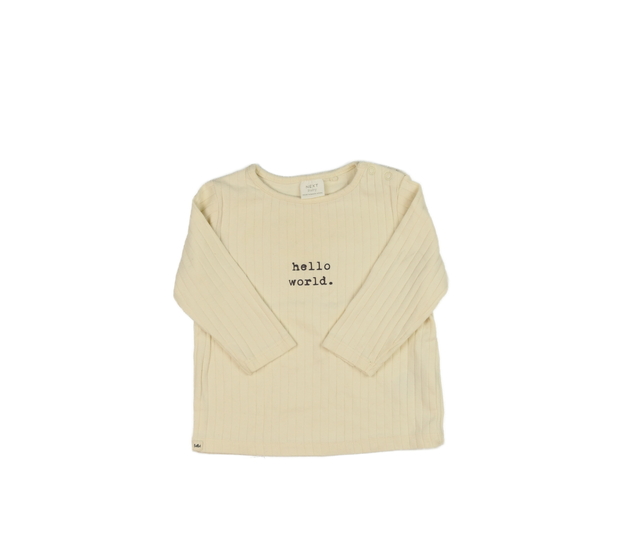 Krémové triko s nápisem Next