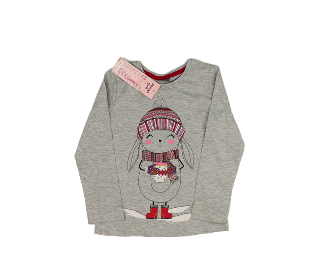 Nové šedé triko se zvířátkem 