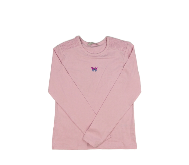 Světle růžové triko s motýlkem George