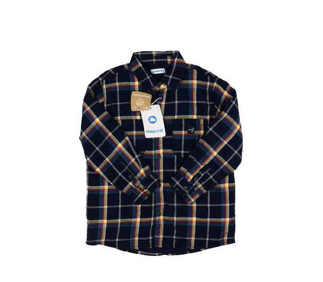 Nová modrá košile s podšívkou Mayoral 