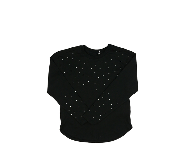 Černé triko s kamínky George