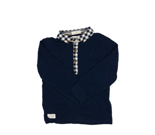 Modré triko s límečkem 