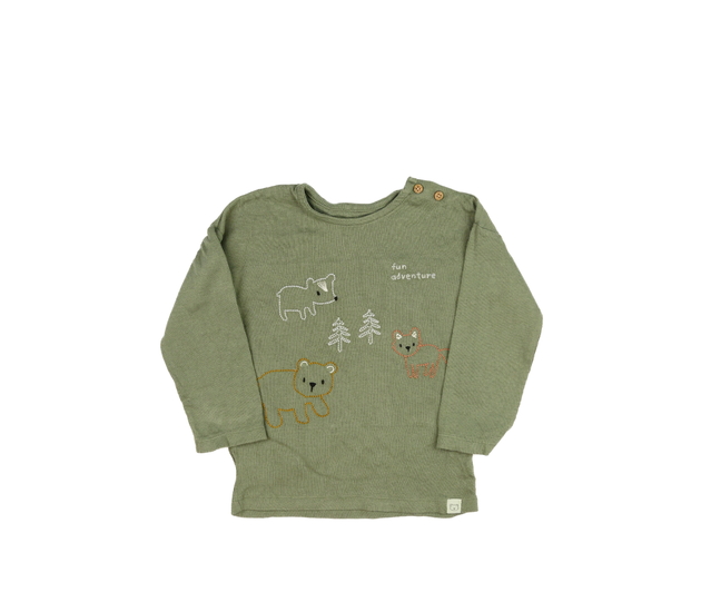 Zelené triko s lesními zvířátky George