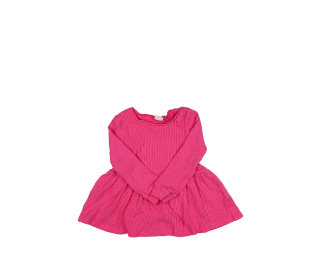 Světle růžové žebrované triko Next